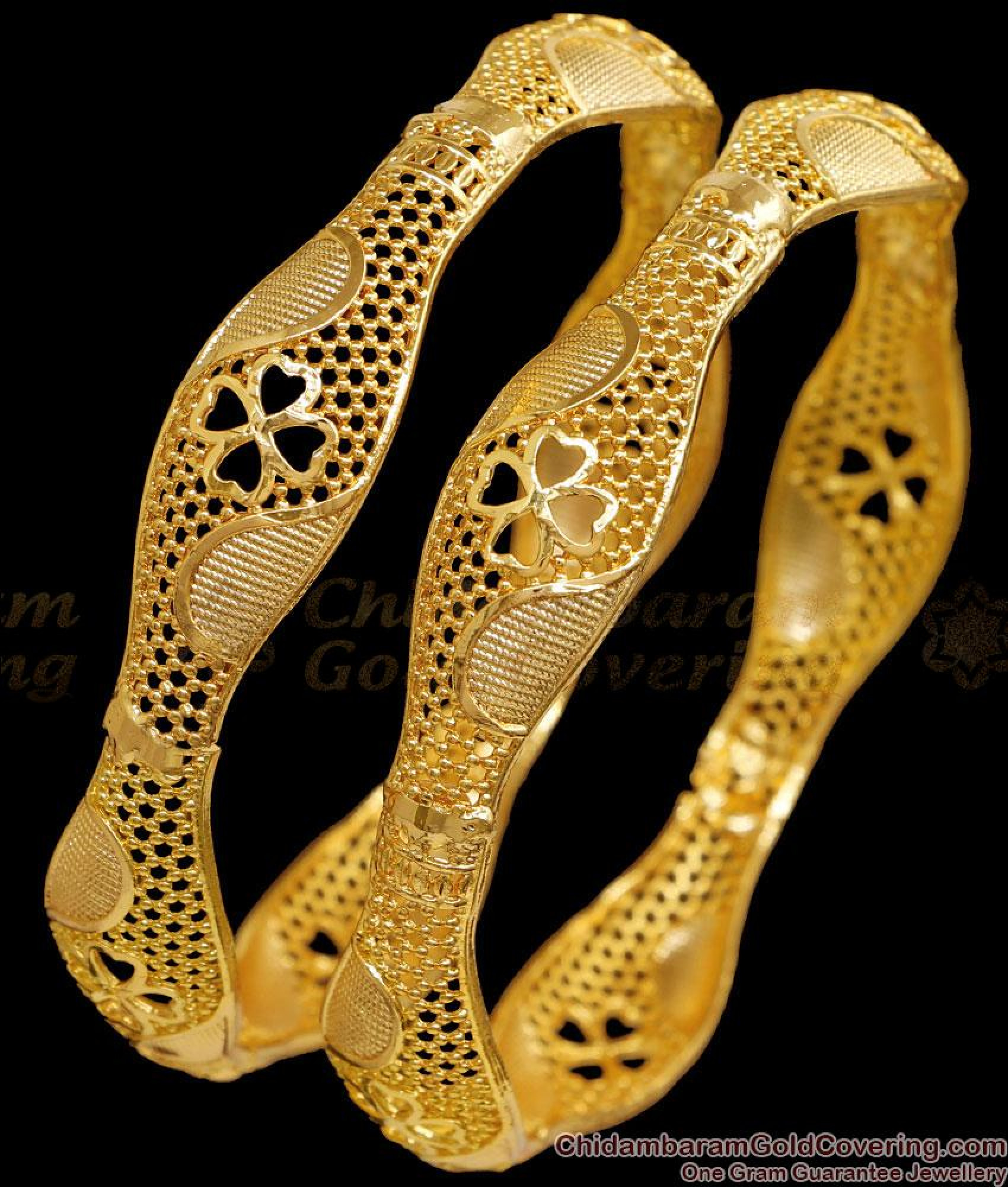 BR2611-2.10 Buy 2 Set Stylish Lucky Charm Design Gold Imitation Bangle ...
