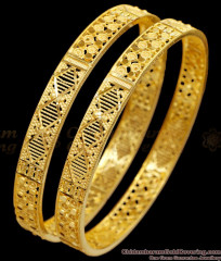BR2614-2.4 Size Buy Two Gram Gold Light Weight Bangle Collections for Marriage