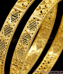 BR2614-2.4 Size Buy Two Gram Gold Light Weight Bangle Collections for Marriage