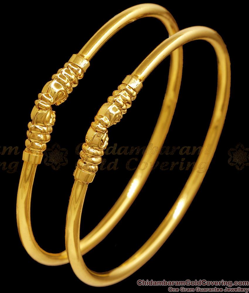 BR2626-2.10 Size Set Of Two Traditional One Gram Gold Bangle Design Online BR2626-2.10 Size Set Of Two Traditional One Gram Gold Bangle Design Online