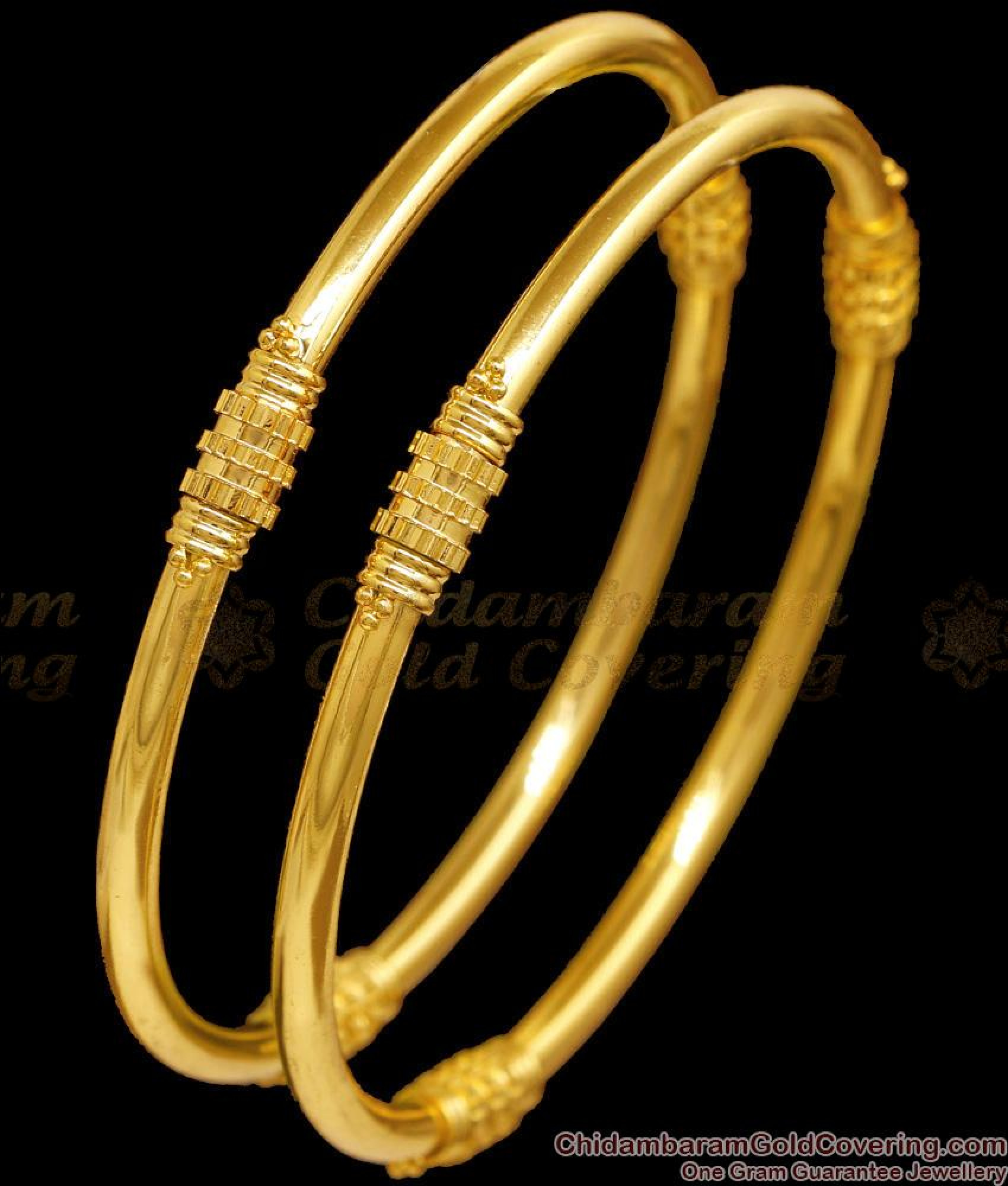 BR2627-2.6 Size Regular Wear Micro Gold Plated Bangle Without Stone