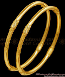 BR2636-2.6 Size Regular Use Plain One Gram Gold Bangle For Women