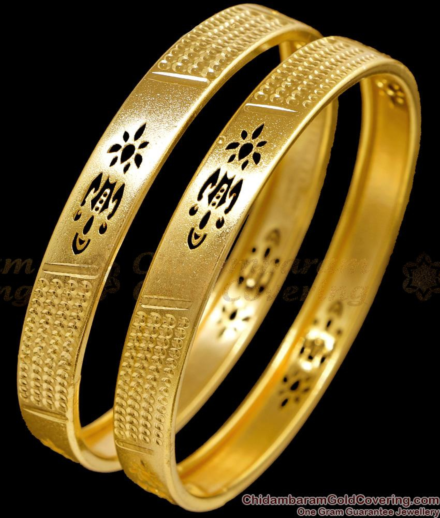 Machine Bangles BR2637-2.10 Size Shiny Machine Cut Gold Imitation Bangle Designs With Price