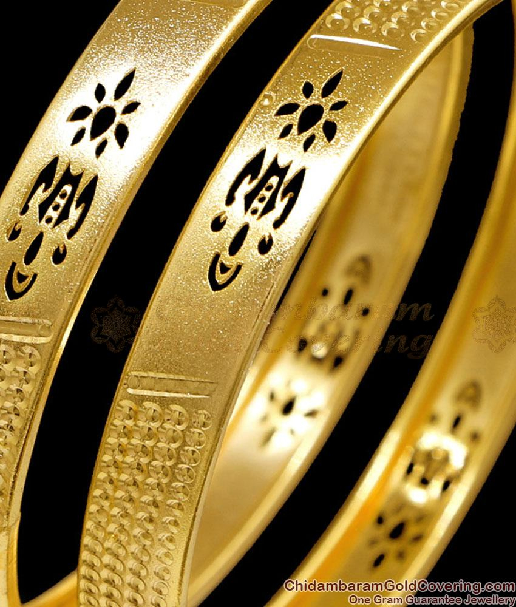 Machine Bangles BR2637-2.10 Size Shiny Machine Cut Gold Imitation Bangle Designs With Price