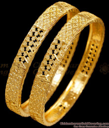 BR2644-2.6 Size Real Gold Tone Bangle Plain Design For Wedding