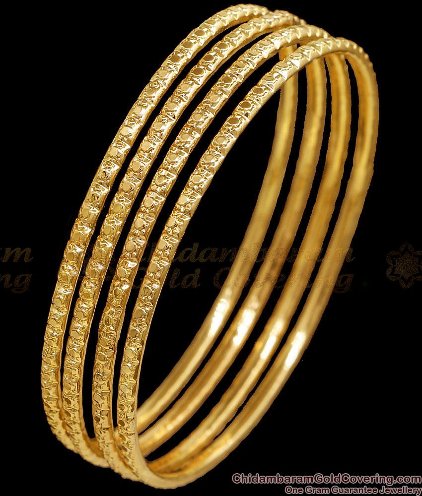 BR2649-2.8 Size Set Of 4 Impon 5 Metal Thin Bangle Collections For Regular Wear