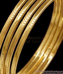 BR2651-2.6 Size Simple Gold Design Set Of 4 Impon Bangle Collections Online