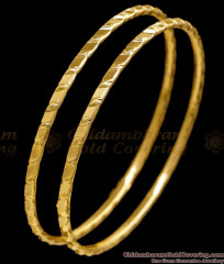 BR2654-2.6 Size South Indian Plain Impon Bangle Thin Design With Price