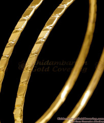 BR2654-2.6 Size South Indian Plain Impon Bangle Thin Design With Price