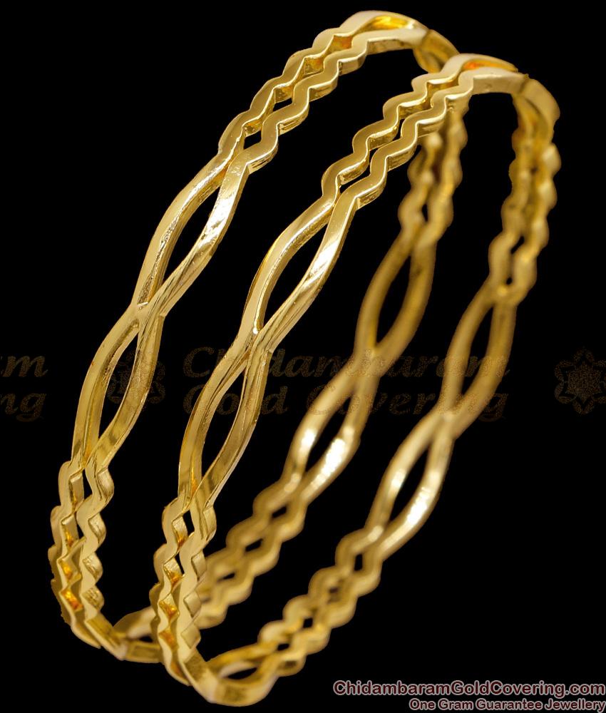 BR2656-2.6 Size High Quality Zig Zag Impon Bangle Design For Daily Wear