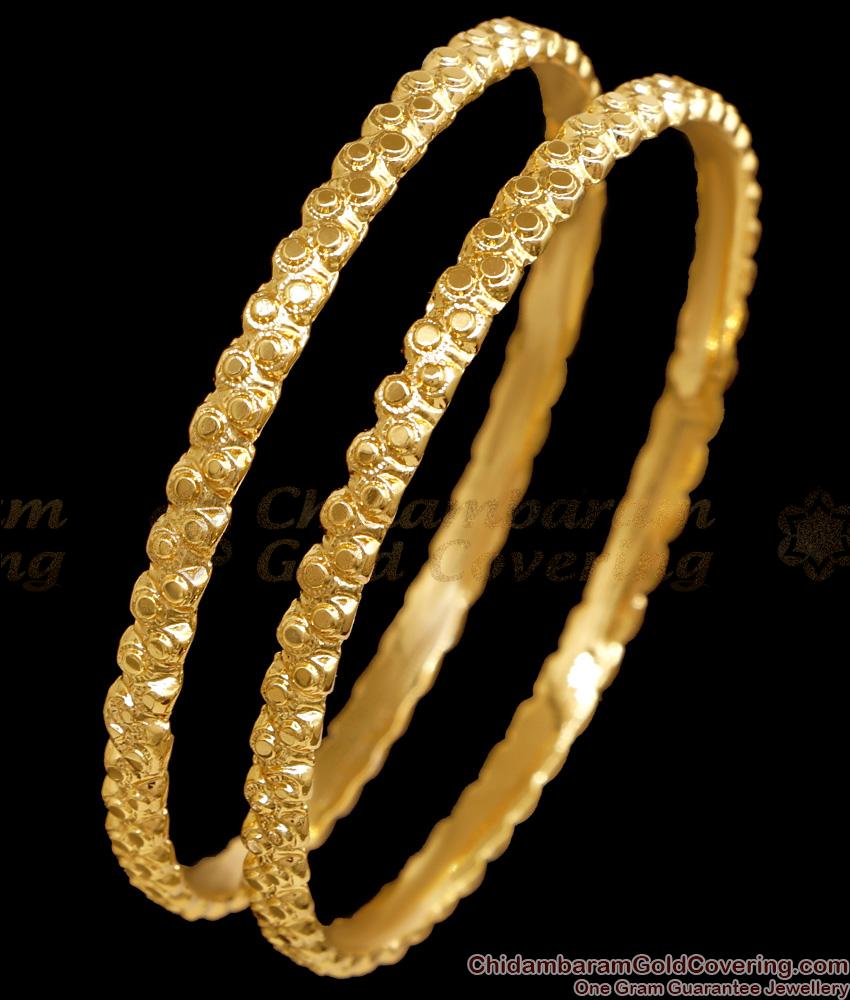 BR2662-2.6 Size Daily Wear 5 Metal Impon Bangle Dotted Design For Women BR2662-2.6 Size Daily Wear 5 Metal Impon Bangle Dotted Design For Women