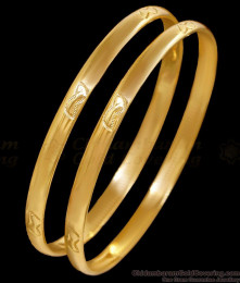 BR2663-2.6 Size New Arrival Plain Impon Gold Bangle Design For Daily Use BR2663-2.6 Size New Arrival Plain Impon Gold Bangle Design For Daily Use