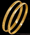 BR2667-2.8 Set Of 2 Stylish Floral Design 5 Metal Impon Bangle Collection Online
