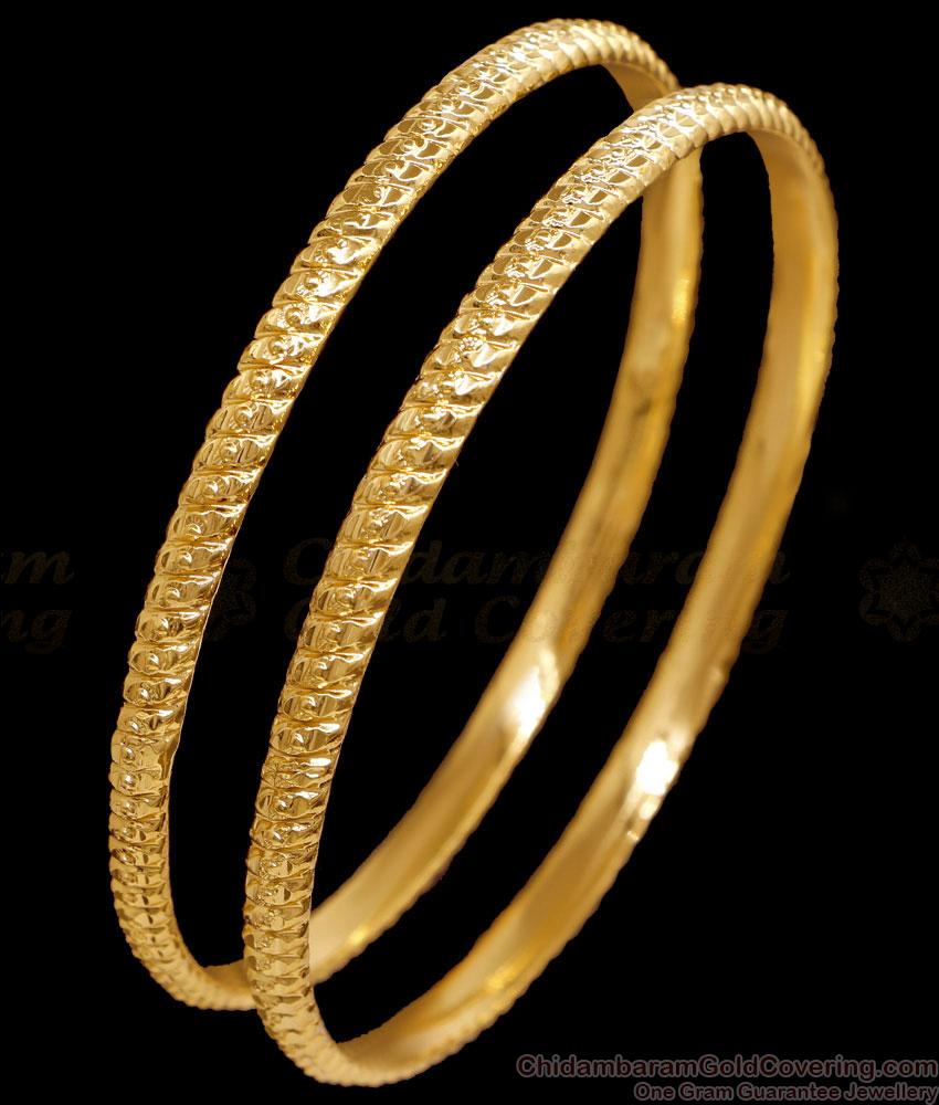 BR2668-2.8 Set Of 2 Original Impon 5 Metal Bangle Pain Design For Daily Wear BR2668-2.8 Set Of 2 Original Impon 5 Metal Bangle Pain Design For Daily Wear