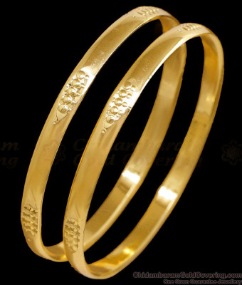 BR2669-2.8 Set Of 2 High Quality Plain Impon Bangle Design 5 Metal Jewelry