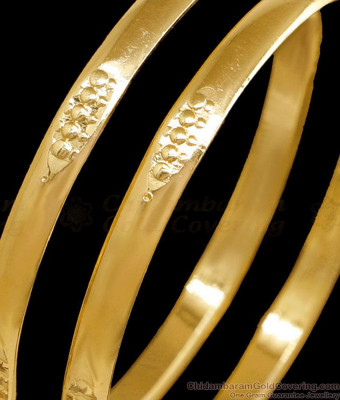 BR2669-2.8 Set Of 2 High Quality Plain Impon Bangle Design 5 Metal Jewelry