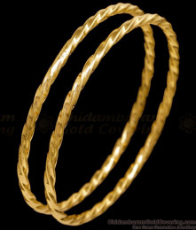 BR2675-2.6 Size Latest Five Metal Impon Bangle Twisted Design For Women