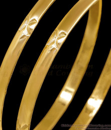 BR2679-2.4 Set Of 2 Plain Daily Use Impon 5 Metal Bangle Design Shop Online