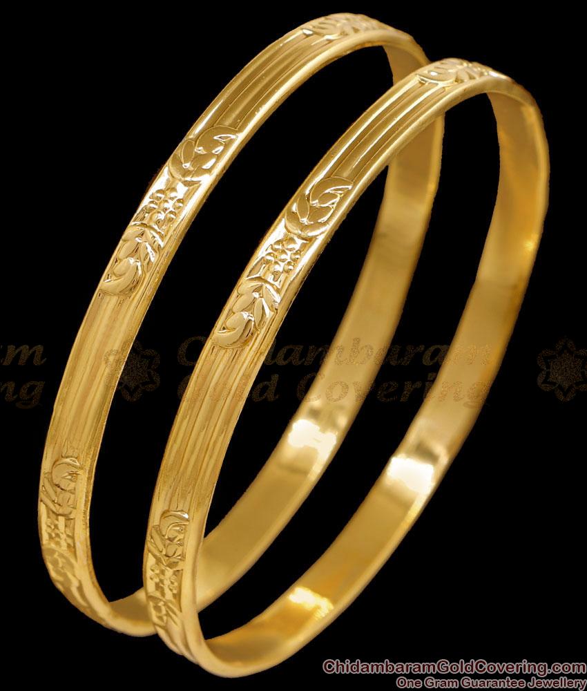 BR2683-2.4 Size Original Impon Panchaloha Leaf Design Bangle Without Stone BR2683-2.4 Size Original Impon Panchaloha Leaf Design Bangle Without Stone
