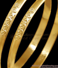 BR2684-2.6 Size High Quality Plain Impon Bangle Heart Design For Women