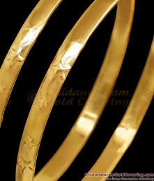 BR2685-2.8 Size Plain Impon Star Design Bangle 5 Metal Jewelry Collectioins