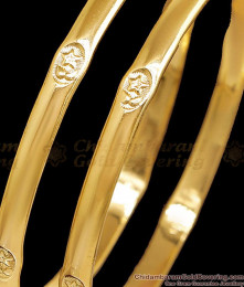 BR2687-2.6 Size Plain Five Metal Simple Bangle Design Impon Jewelry