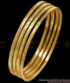 BR2691-2.10 Size Set Of Four Plain Daily Wear Impon Bangle Thin Design