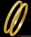 BR2709-2.4 Buy Two Gram Gold Plain Bangle Design For Wedding Online