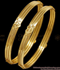 BR2723-2.4 Size Classic One Gram Gold Plated Bangle Heart Design Without Stone BR2723-2.4 Size Classic One Gram Gold Plated Bangle Heart Design Without Stone