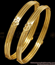 BR2723-2.10 Size Classic One Gram Gold Plated Bangle Heart Design Without Stone BR2723-2.10 Size Classic One Gram Gold Plated Bangle Heart Design Without Stone