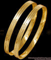 BR2724-2.8 Size Set Of Two Micro Gold Plated Plain Bangle For Daily Use