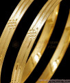 BR2724-2.8 Size Set Of Two Micro Gold Plated Plain Bangle For Daily Use