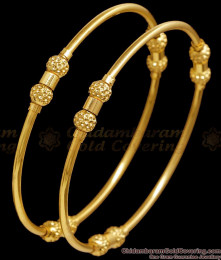 BR2726-2.10 Size Latest Ball Design Gold Plated Bangle For Daily Wear BR2726-2.10 Size Latest Ball Design Gold Plated Bangle For Daily Wear