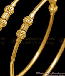 BR2726-2.8 Size Latest Ball Design Gold Plated Bangle For Daily Wear BR2726-2.8 Size Latest Ball Design Gold Plated Bangle For Daily Wear
