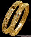 BR2729-2.4 Size High Quality Gold Plated Bangle Enamel Design Bridal Jewelry