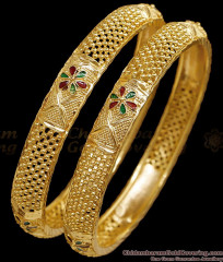 BR2729-2.4 Size High Quality Gold Plated Bangle Enamel Design Bridal Jewelry BR2729-2.4 Size High Quality Gold Plated Bangle Enamel Design Bridal Jewelry