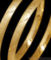 BR2733-2.4 Size Set Of 2 Plain Machine Cut Gold Imitation Bangle Matt Finish BR2733-2.4 Size Set Of 2 Plain Machine Cut Gold Imitation Bangle Matt Finish