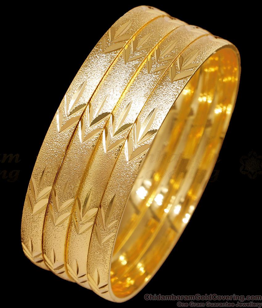 BR2735-2.10 Size Real Gold Design Matt Finish 4 Set Bangle Design Shop Online BR2735-2.10 Size Real Gold Design Matt Finish 4 Set Bangle Design Shop Online