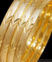 BR2735-2.10 Size Real Gold Design Matt Finish 4 Set Bangle Design Shop Online BR2735-2.10 Size Real Gold Design Matt Finish 4 Set Bangle Design Shop Online