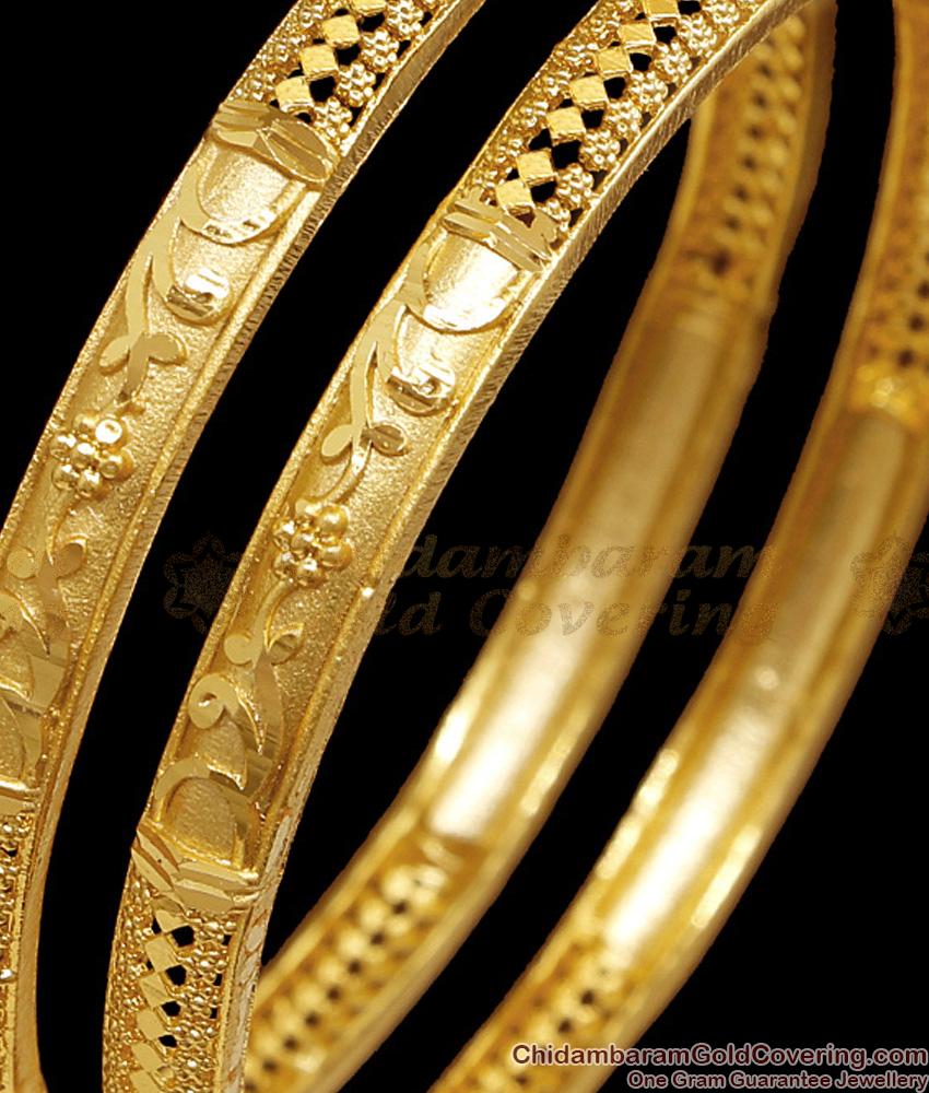 BR2742-2.6 Buy Real Gold Design Plain Bangle For Women Wedding Online