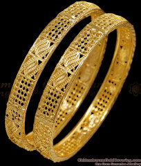 BR2744-2.10 Size Set Of Two Micro Gold Plated Plain Bangle For Regular Use BR2744-2.10 Size Set Of Two Micro Gold Plated Plain Bangle For Regular Use