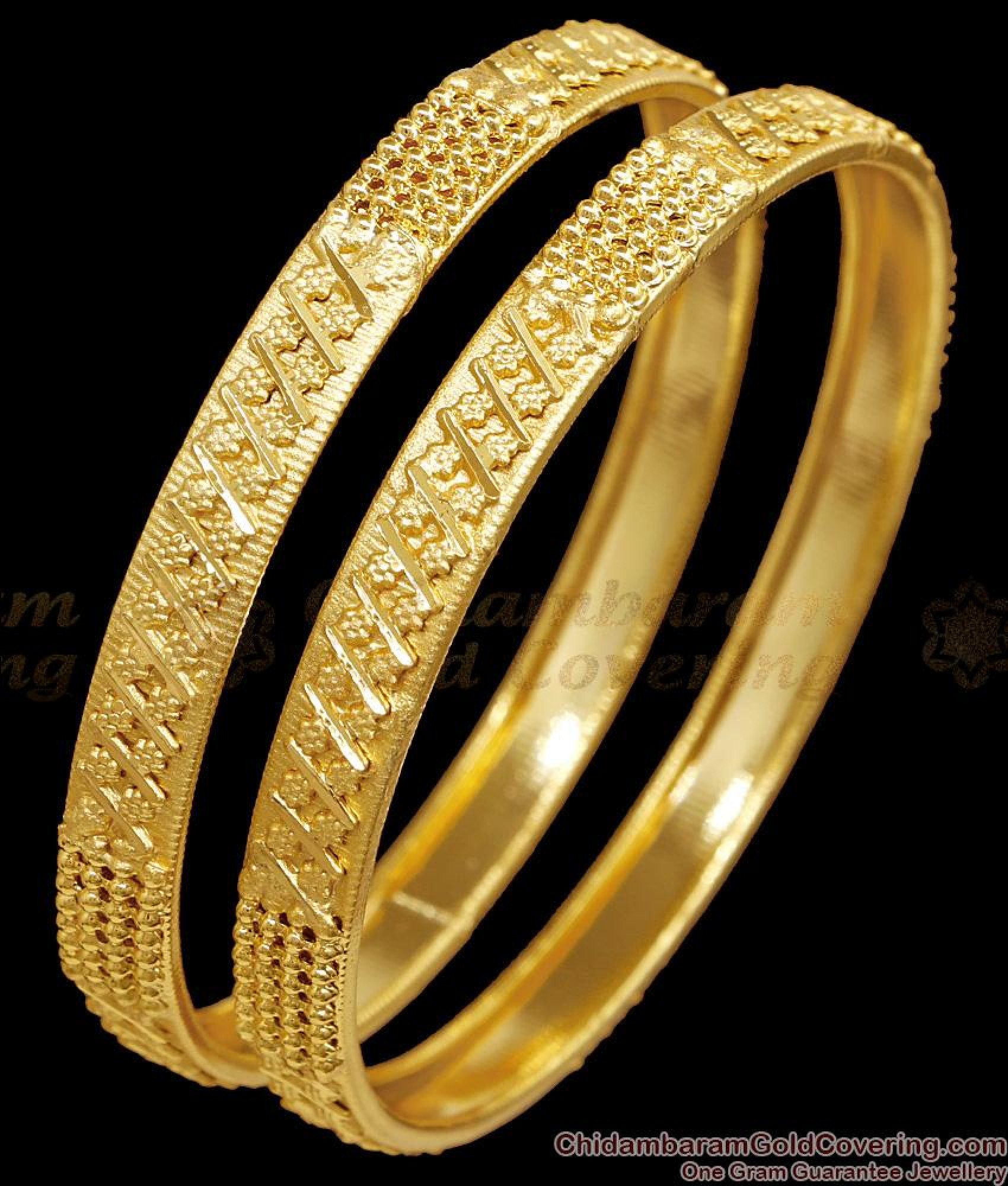 BR2745-2.6 Size Set Of 2 Matt Finish Forming Dubai Gold Bangle Bridal ...