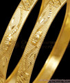BR2748-2.6 Size Latest Bridal Wear Forming Gold Plain Bangle Floral Design BR2748-2.6 Size Latest Bridal Wear Forming Gold Plain Bangle Floral Design