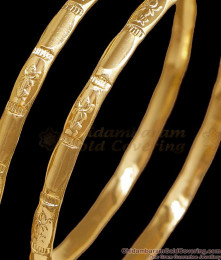 BR2755-2.8 Size Plain Impon 5 Metal Bangle Lakshmi Design For Daily Wear