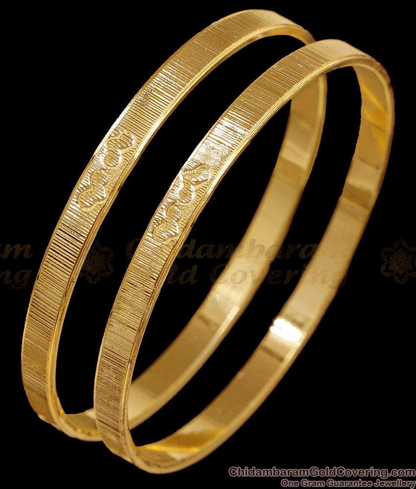 BR2757-2.6 Size Set Of Two Plain Light Weight Impon Bangle Heart Design Online BR2757-2.6 Size Set Of Two Plain Light Weight Impon Bangle Heart Design Online