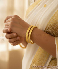 BR2757-2.4 Size Set Of Two Plain Light Weight Impon Bangle Heart Design Online BR2757-2.4 Size Set Of Two Plain Light Weight Impon Bangle Heart Design Online