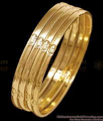 BR2759-2.6 Size High Quality Impon Panchaloha Bangle Leaf Design Without Stone For Women