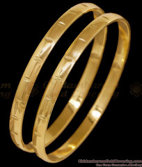 BR2767-2.6 Size Trendy Gold FInish Impon Bangle Machine Cut Design With Price BR2767-2.6 Size Trendy Gold FInish Impon Bangle Machine Cut Design With Price