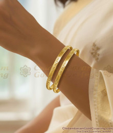 BR2768-2.6 Size Set Of 2 Machine Cut Heart Shaped Impon Bangle Online