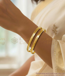 BR2769-2.8 Size Light Weight Impon Bangle Floral Design For Daily Use 